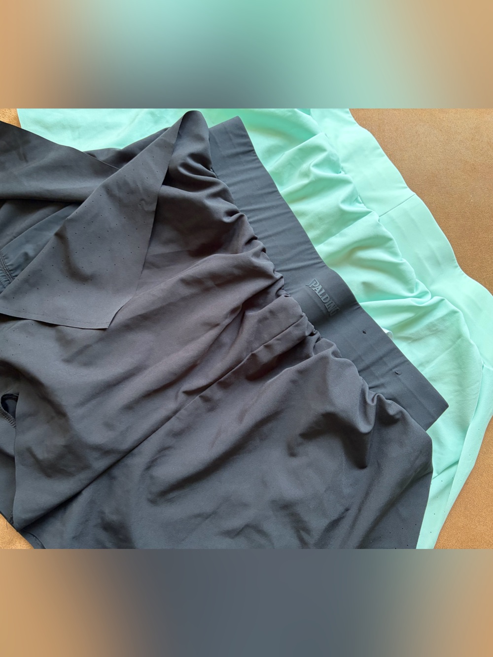 Spalding Womens 2 Pack Athletic Shorts Charcoal Black Mint Teal Large Bundle
